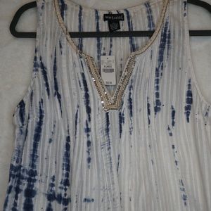 Nwt sleeveless wet seal tie dye shirt with sequins